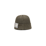 SEED STITCH KNIT CAP - Olive