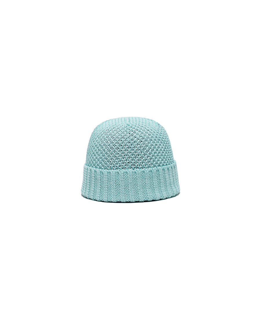 SEED STITCH KNIT CAP - Blue