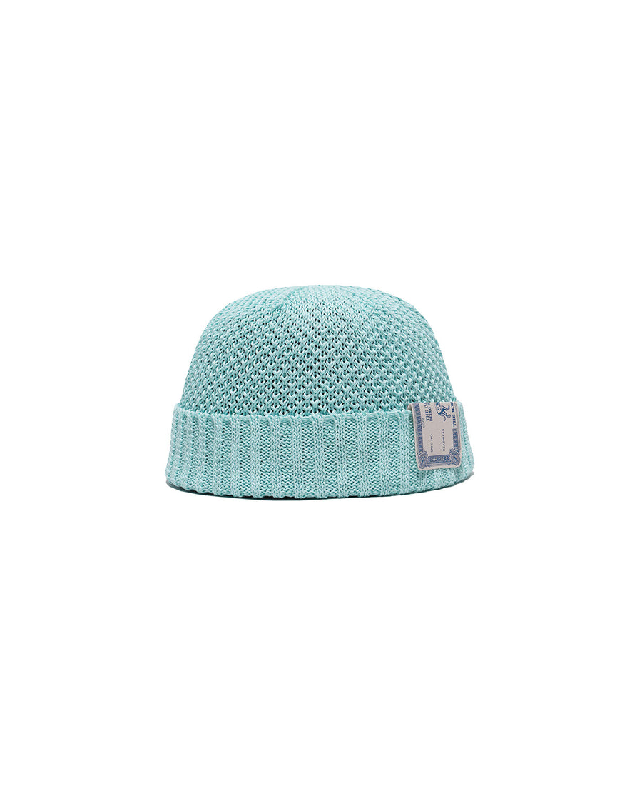 SEED STITCH KNIT CAP - Blue