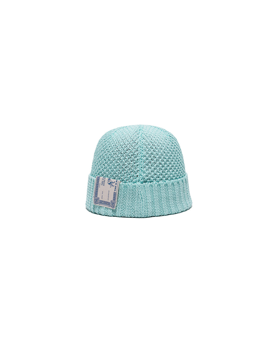 SEED STITCH KNIT CAP - Blue