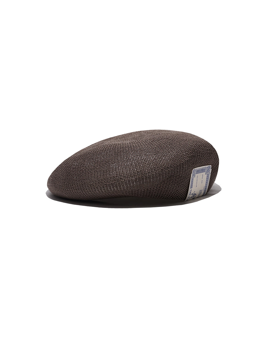 LOW CROWN KNIT BERET - Brown