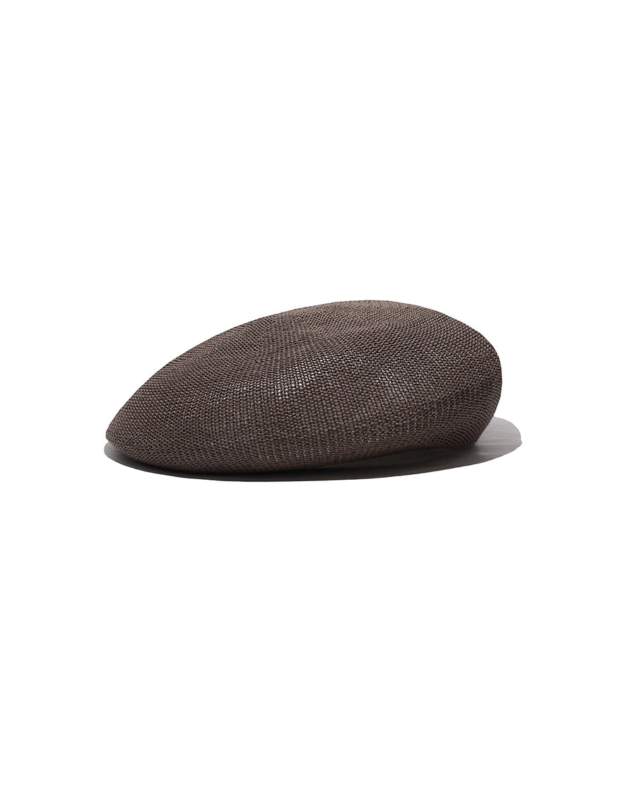 LOW CROWN KNIT BERET - Brown