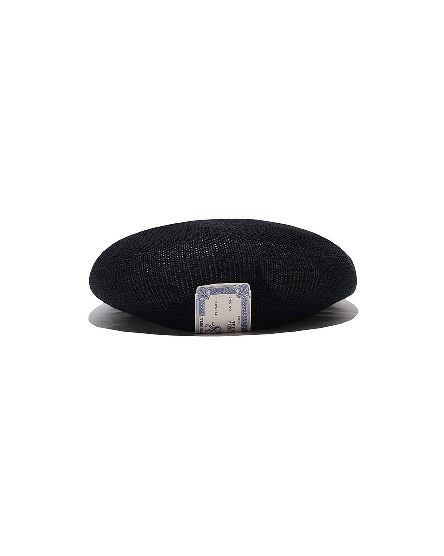LOW CROWN KNIT BERET - Black