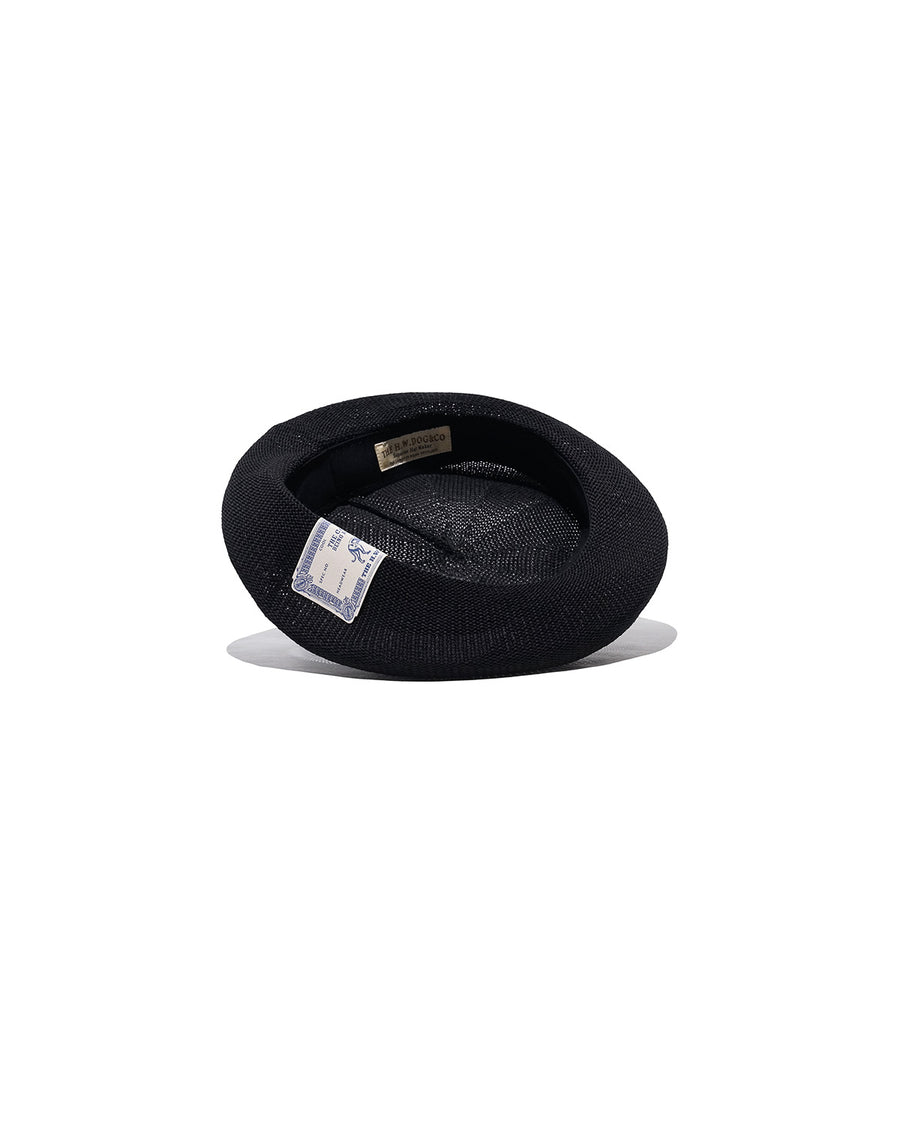 LOW CROWN KNIT BERET - Black