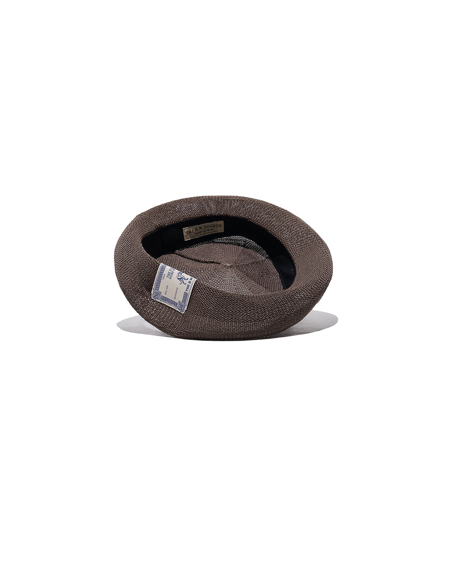 LOW CROWN KNIT BERET - Brown