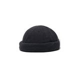 LINEN CANVAS ROLL CAP - Black
