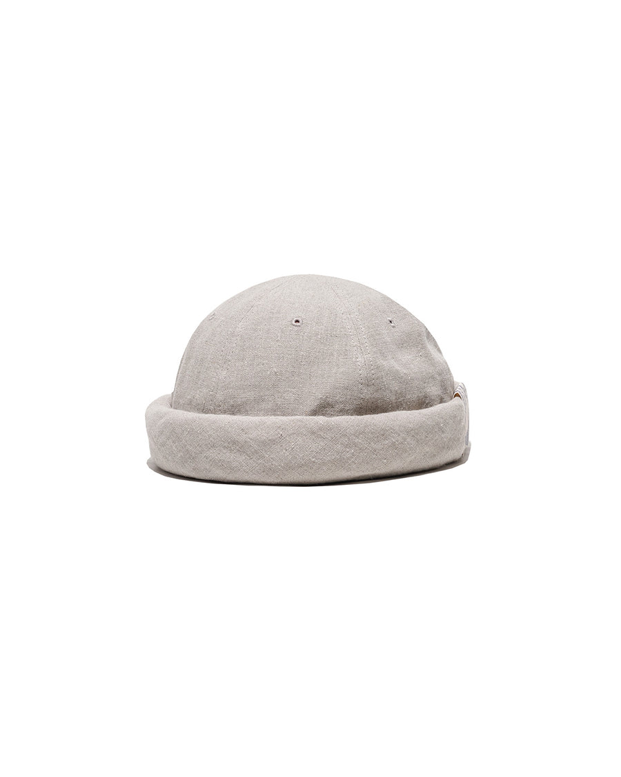 LINEN CANVAS ROLL CAP - Natural