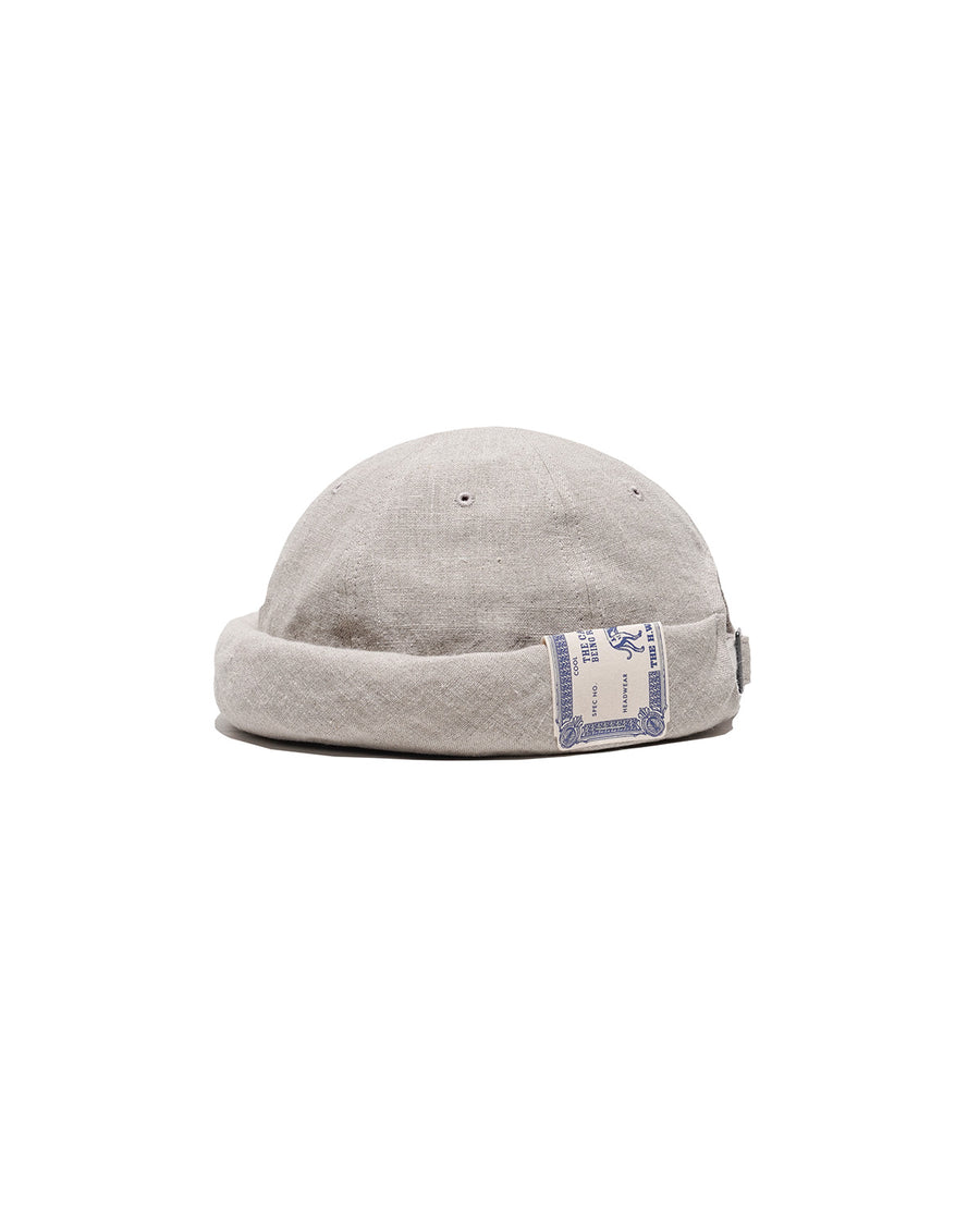 LINEN CANVAS ROLL CAP - Natural