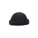 LINEN CANVAS ROLL CAP - Black