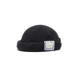 LINEN CANVAS ROLL CAP - Black