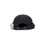 LINEN CANVAS ROLL CAP - Black