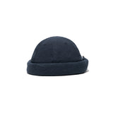LINEN CANVAS ROLL CAP - Navy