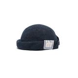 LINEN CANVAS ROLL CAP - Navy
