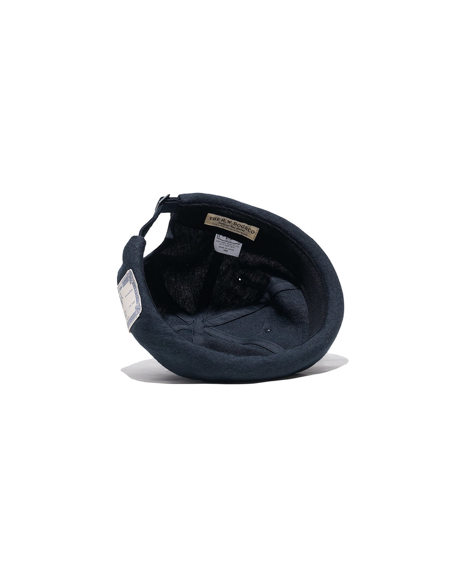LINEN CANVAS ROLL CAP - Navy