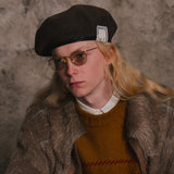 LEATHER BERET 63