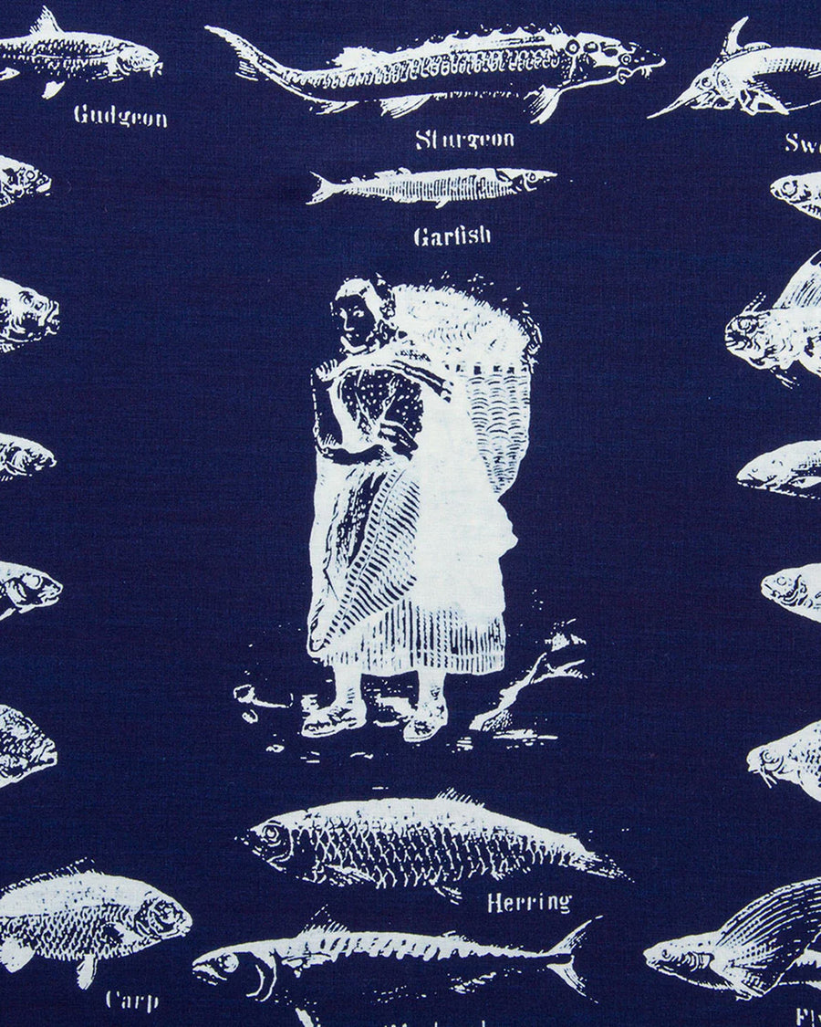 THE H.W.DOG&CO. ORIGINAL BANDANA - Fish (Indigo 1)