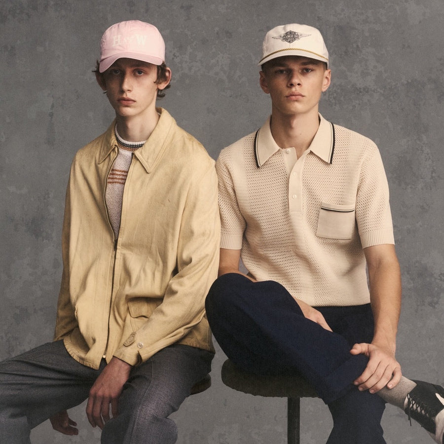 HW WASHED BIKERS CAP - Beige