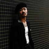 COTTON BIG BERET - Black