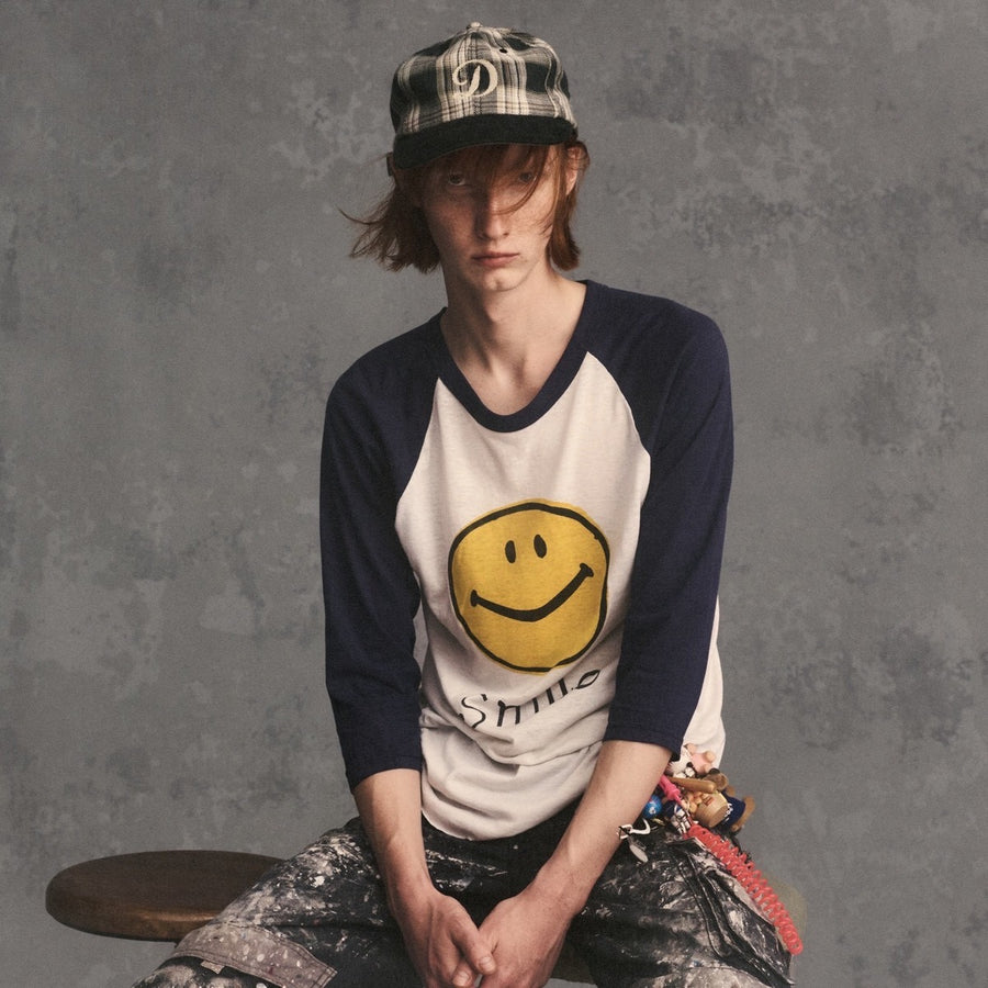 PLAID TWO TONE CAP - Black