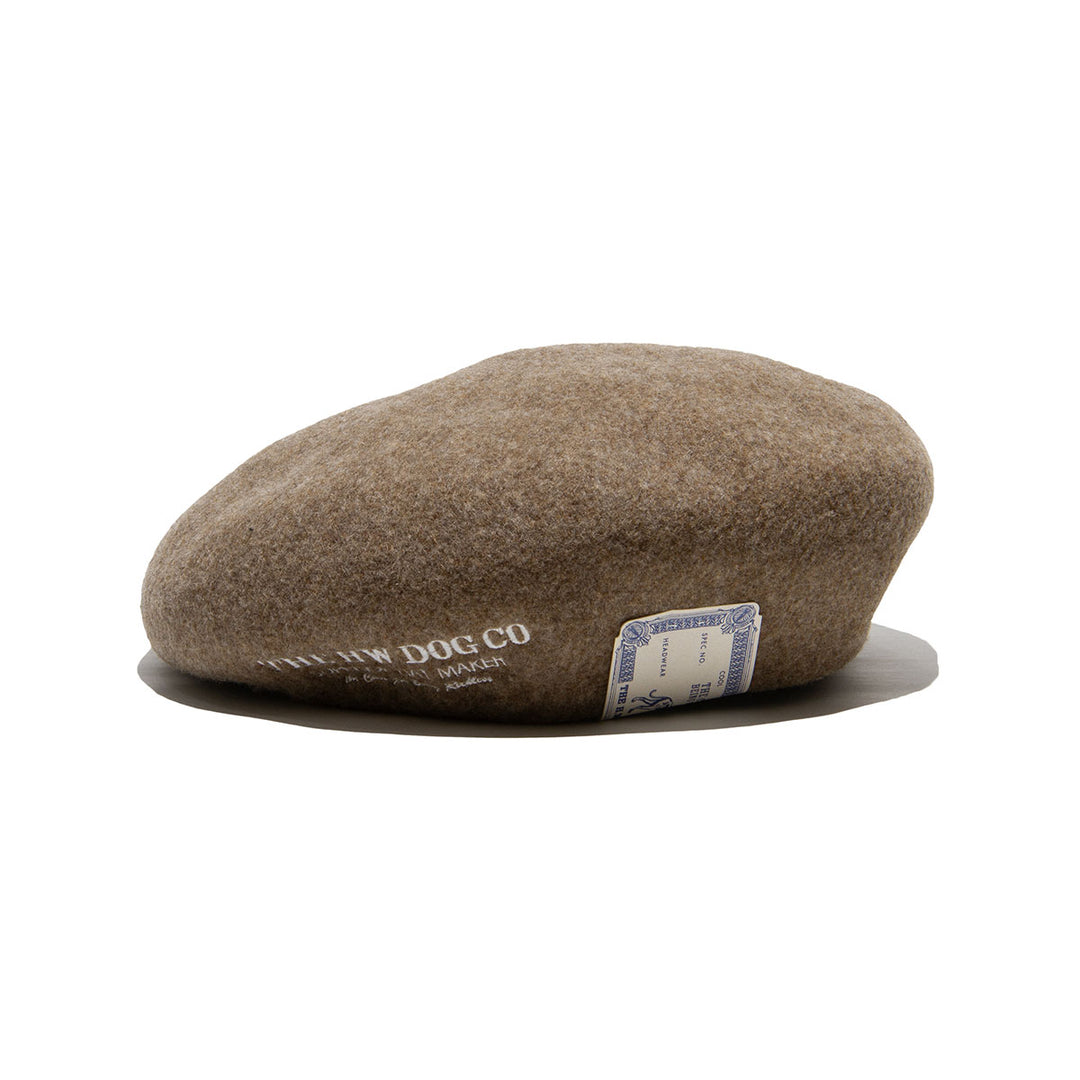 hwdog ビッグベレー帽 EMBROIDERY BIG BERET - Beige – THE H.W.DOG&CO.