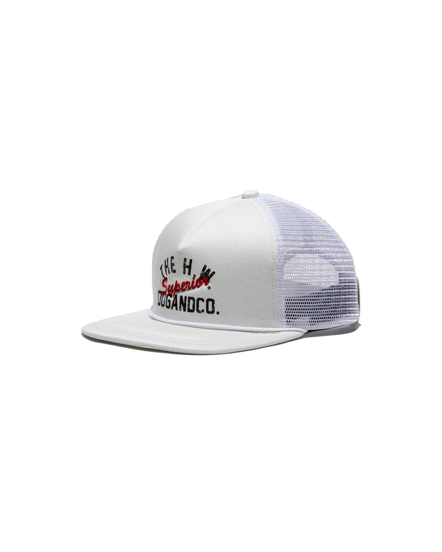 COTTON MESH CAP - White 