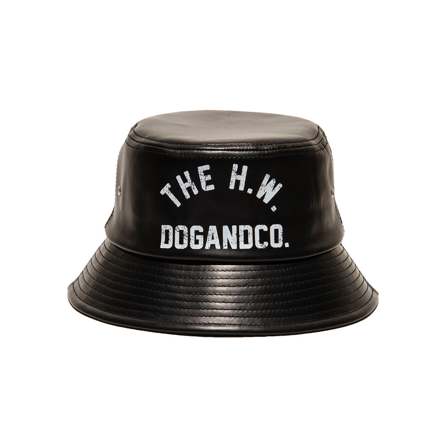 LEATHER HAT - Black