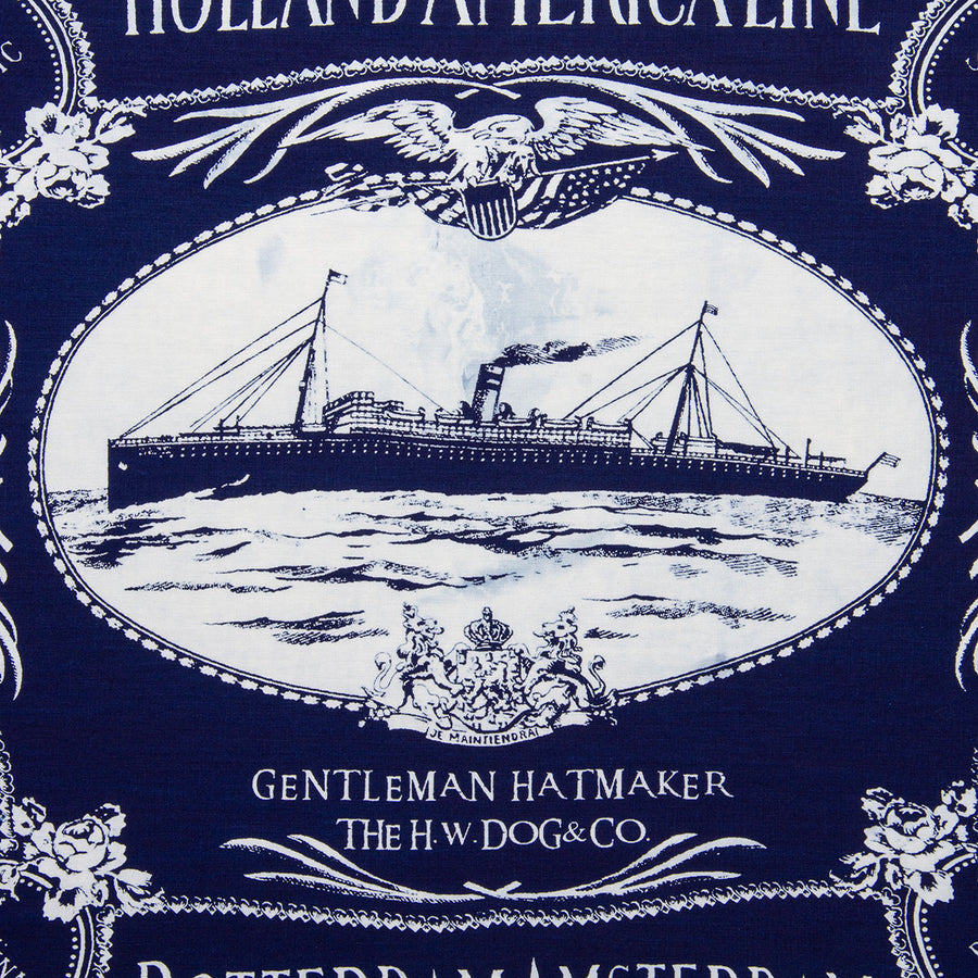 THE H.W.DOG&CO. ORIGINAL BANDANA - Ship (Indigo 4)