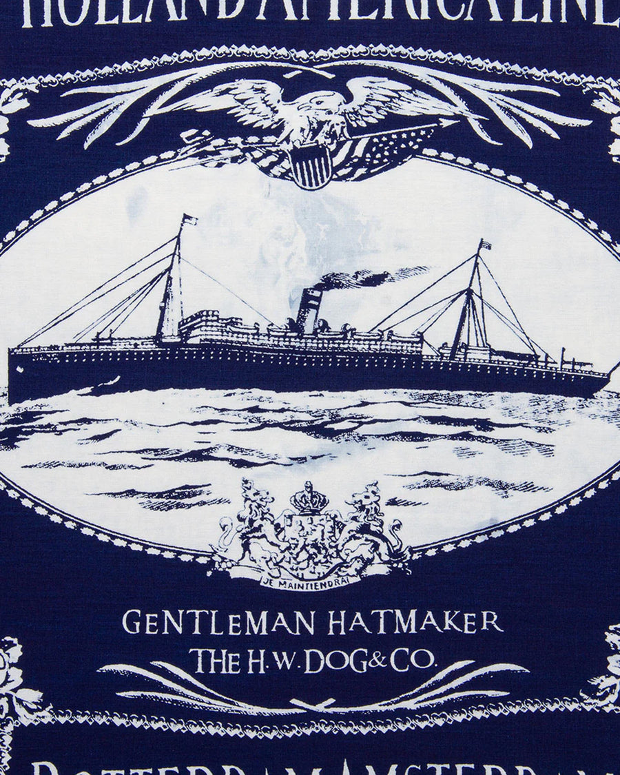 THE H.W.DOG&CO. ORIGINAL BANDANA - Ship (Indigo 4)