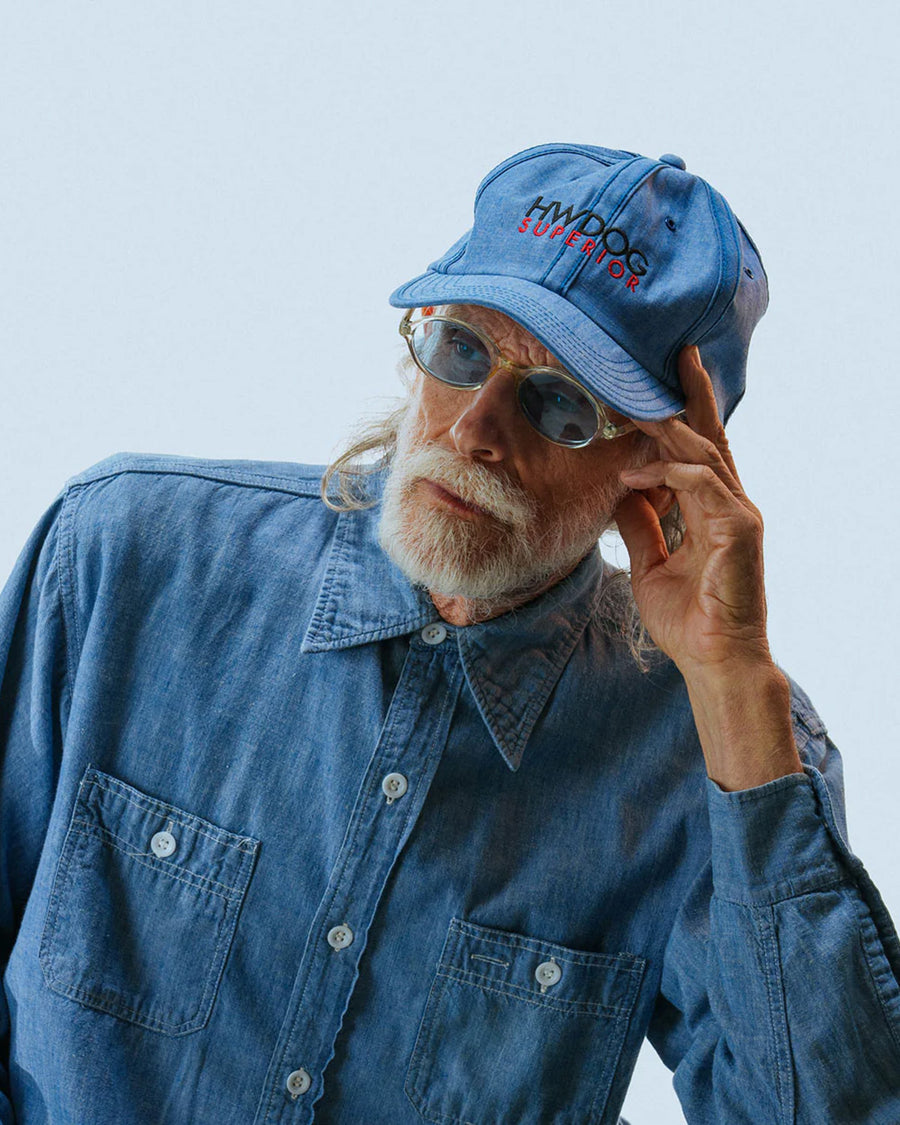 CHAMBRAY INSIDEOUT CAP - Gray 