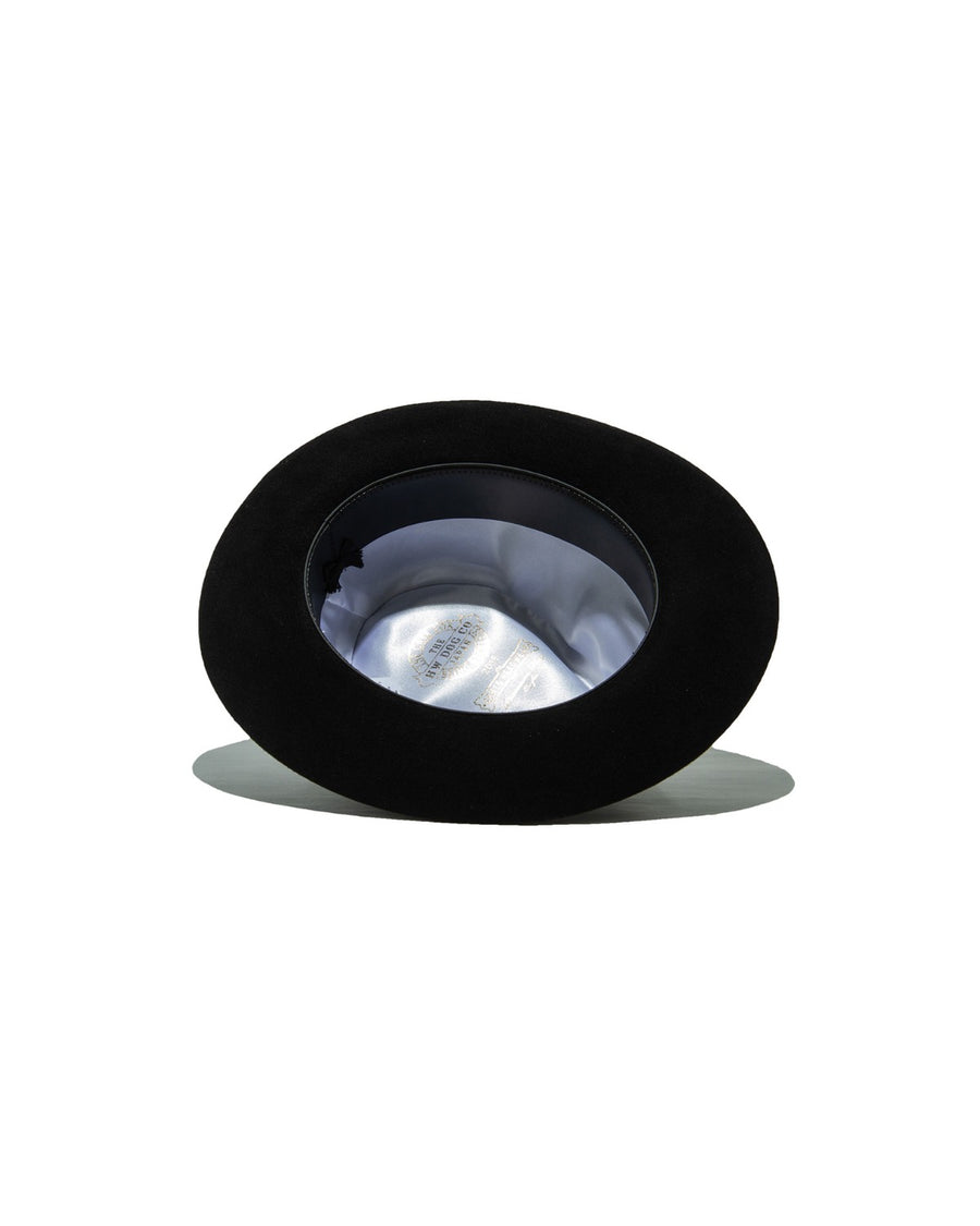 POLKAP RABBIT FUR FELT HAT - Black