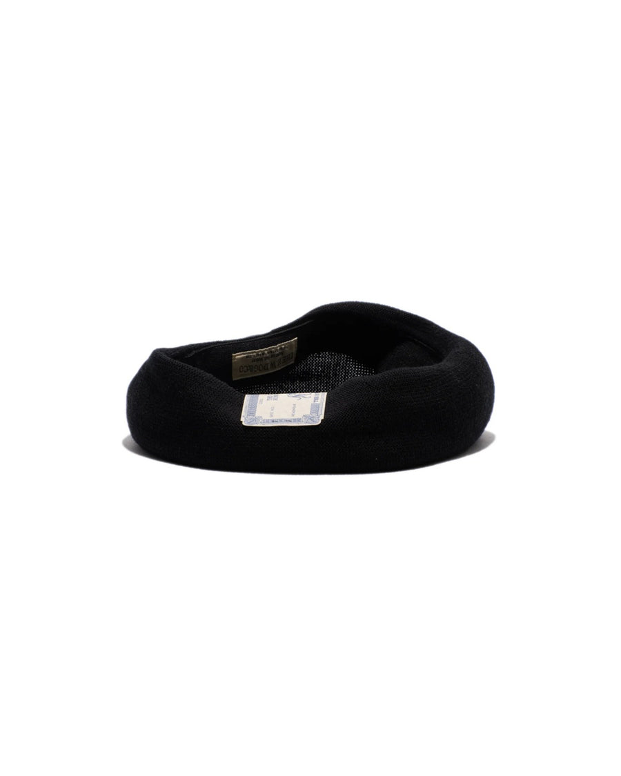 COTTON BIG BERET - Black