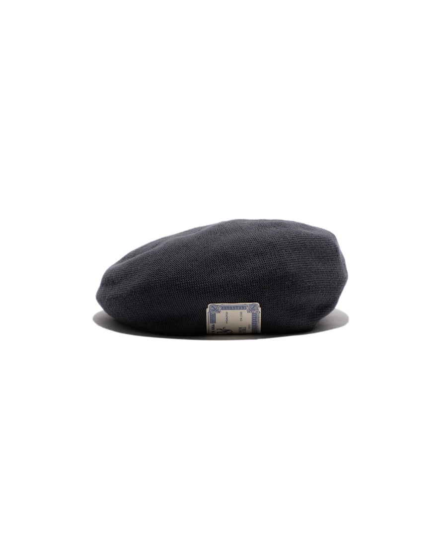 COTTON BIG BERET - Gray