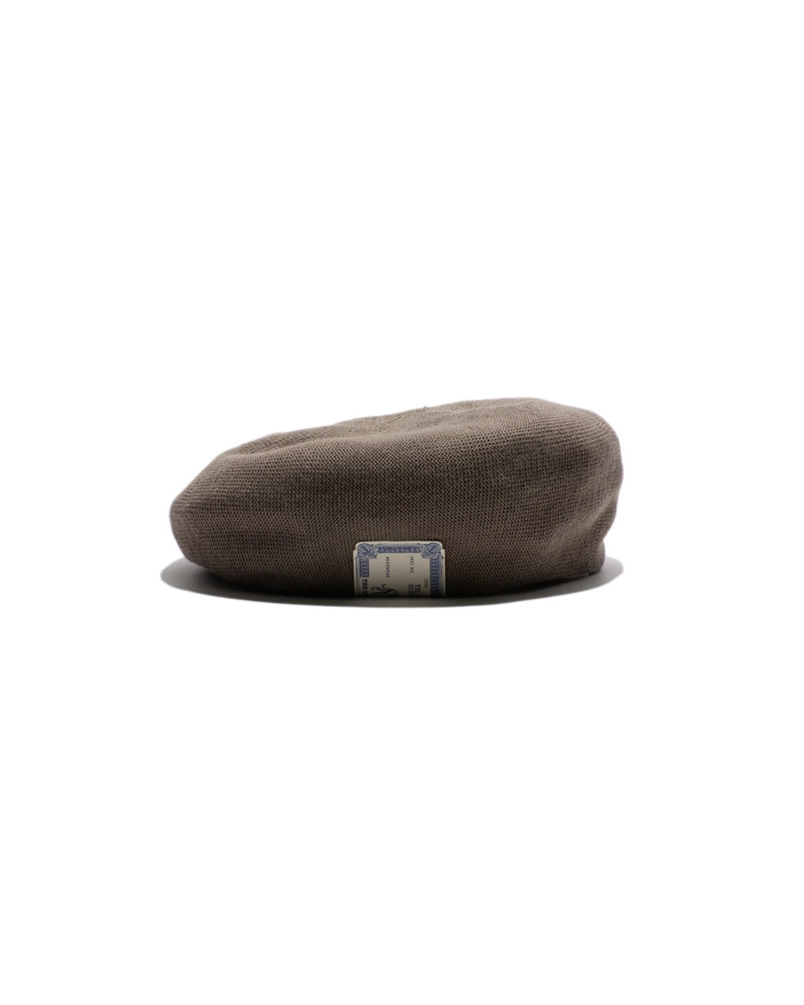 COTTON BIG BERET - Moca