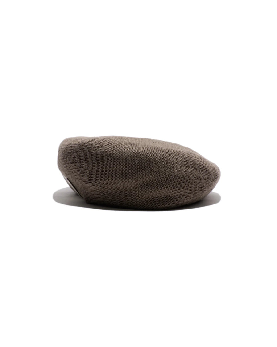 COTTON BIG BERET - Moca