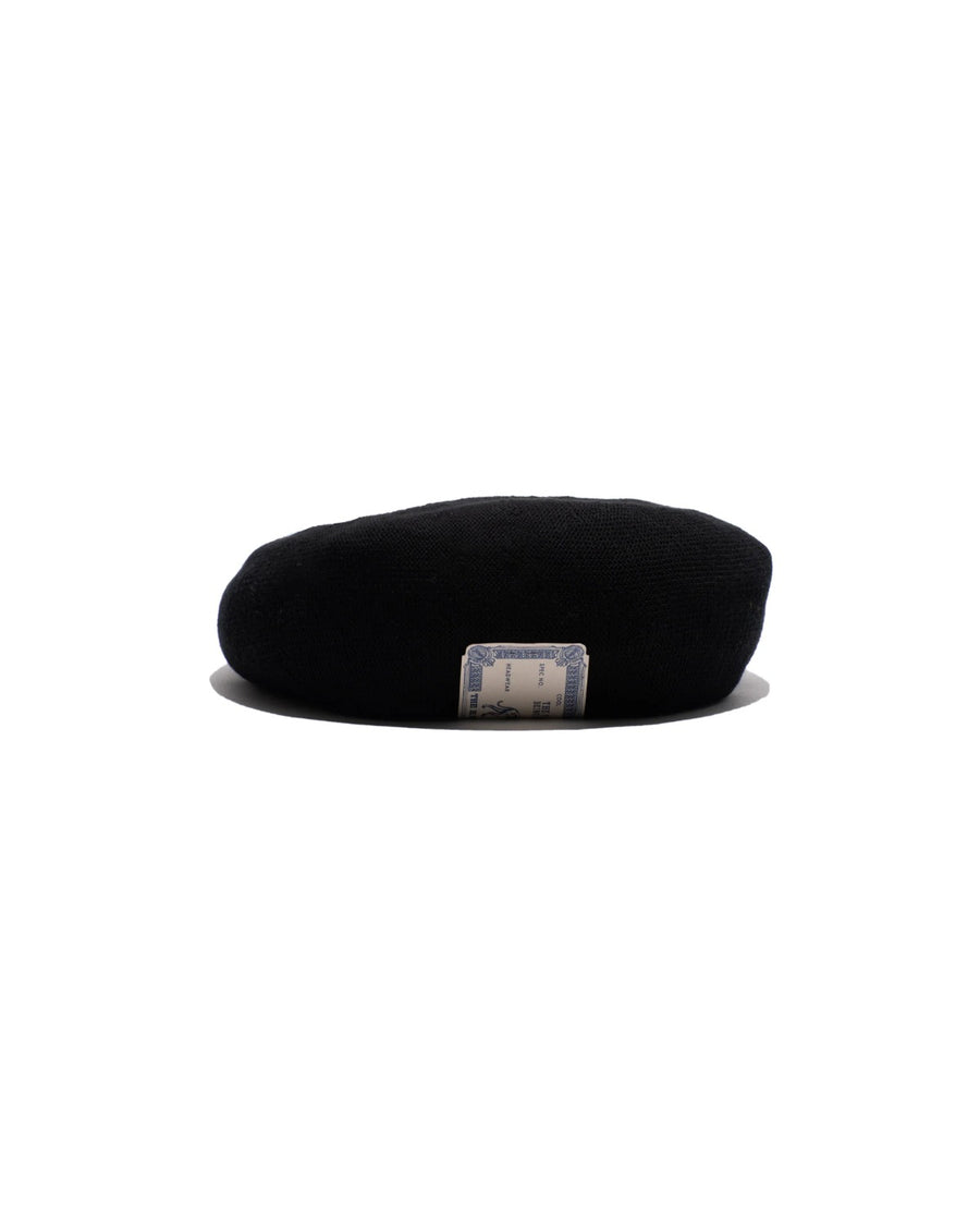 COTTON BASIC BERET - Black