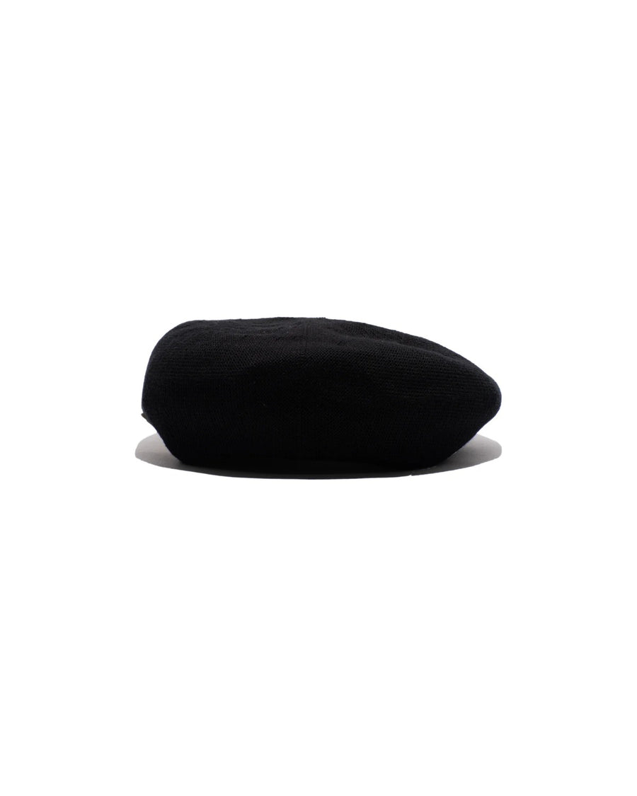 COTTON BASIC BERET - Black