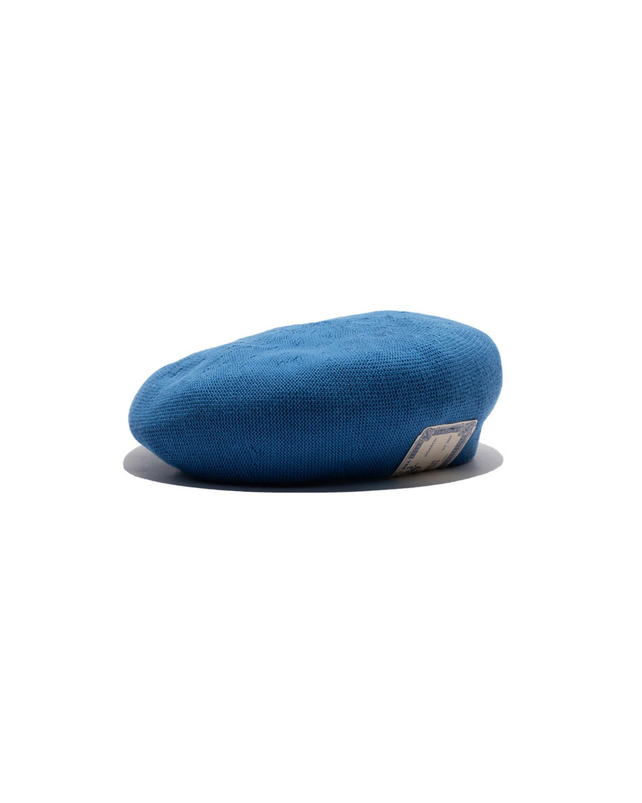 COTTON BASIC BERET - Blue