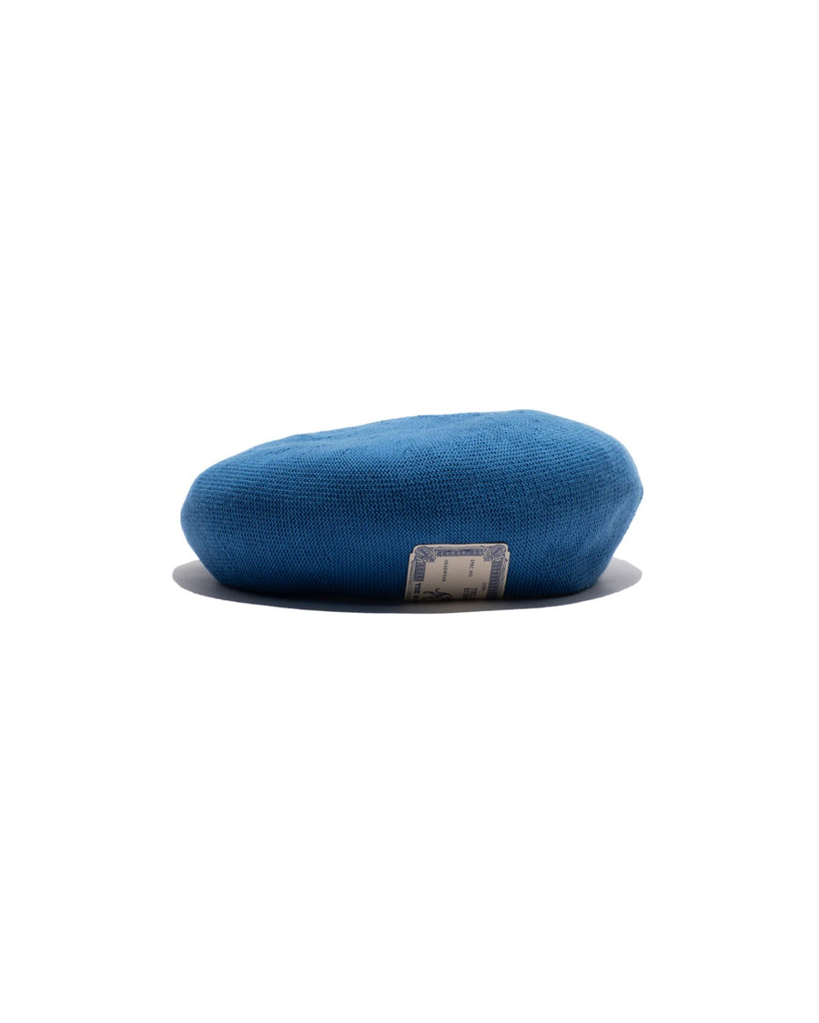 COTTON BASIC BERET - Blue