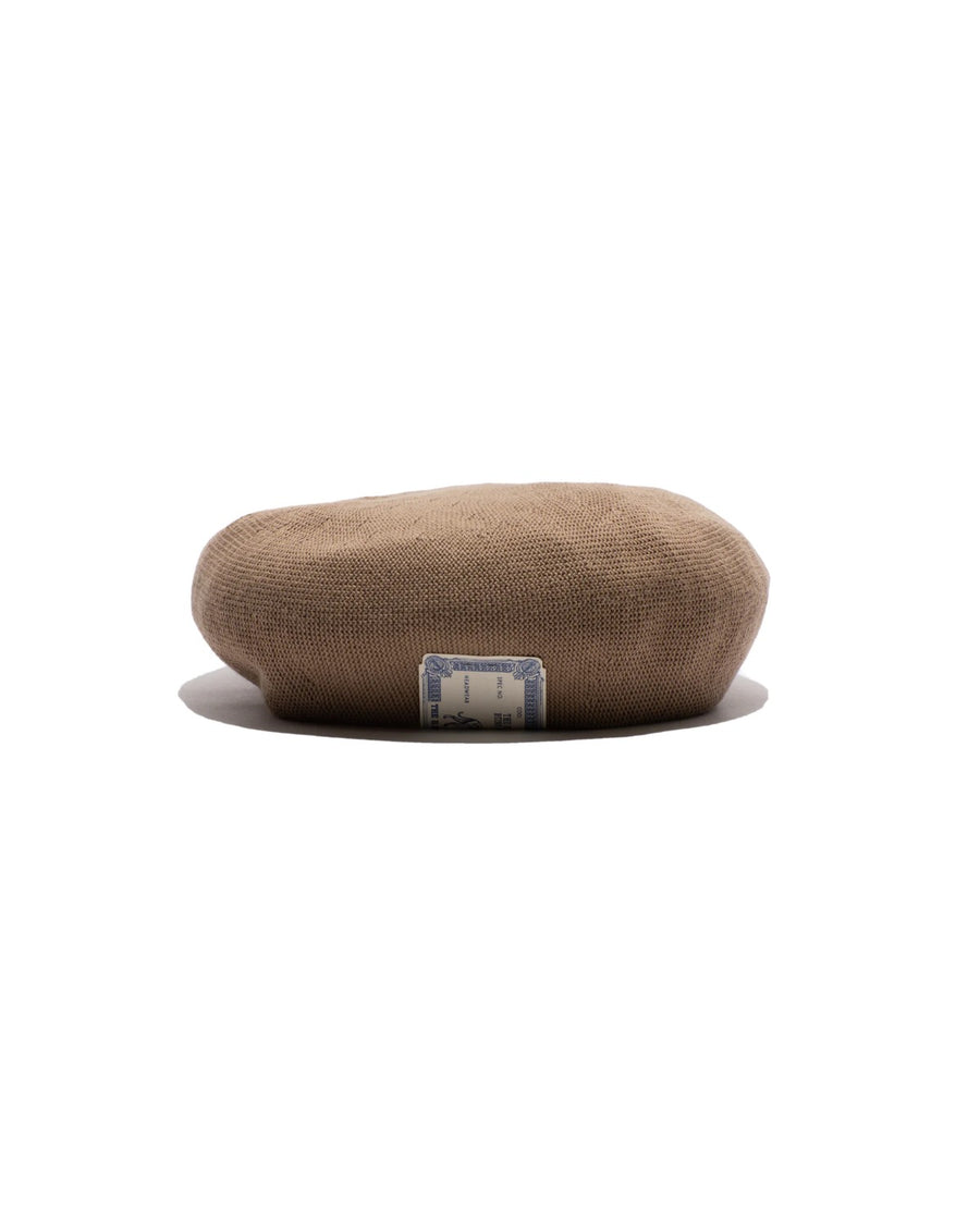 COTTON BASIC BERET - Moca