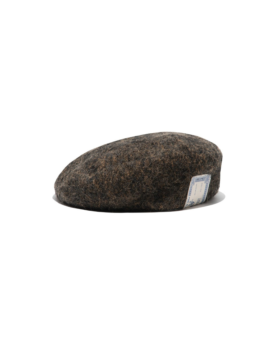 MOHAIR MIX BERET - Black