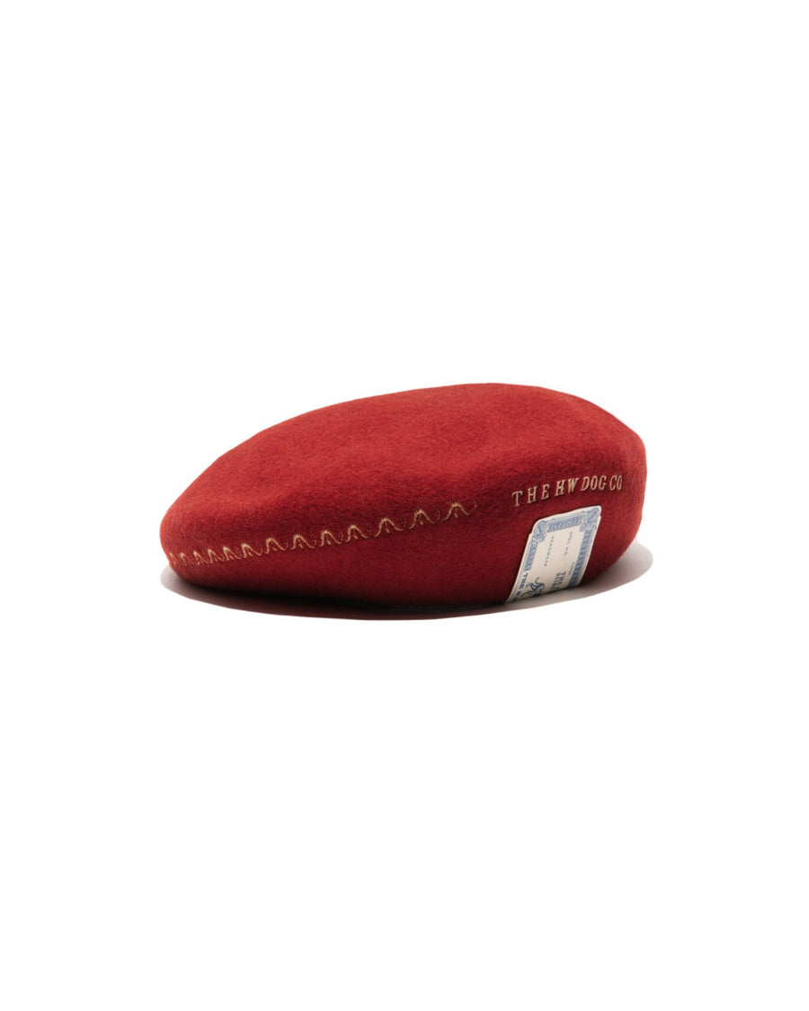BERNINA PATTERN BERET - Red