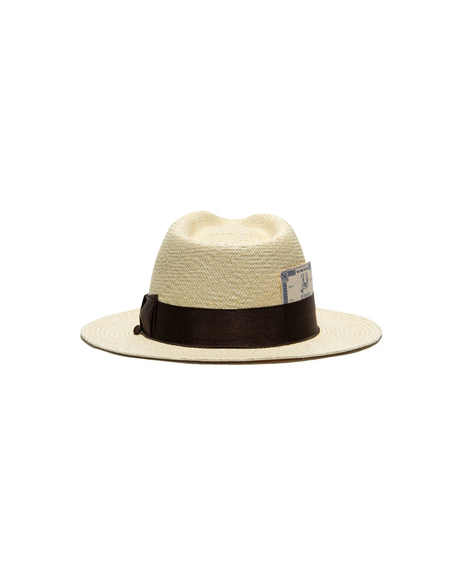 N PANAMA HAT SHORT - Natural