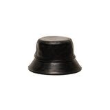 LEATHER HAT - Black