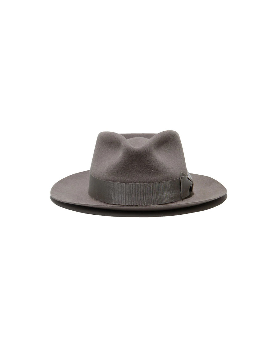 POLKAP RABBIT FUR FELT HAT - L.Grey