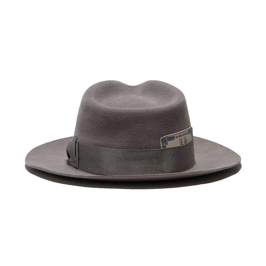 POLKAP RABBIT FUR FELT HAT - L.Grey