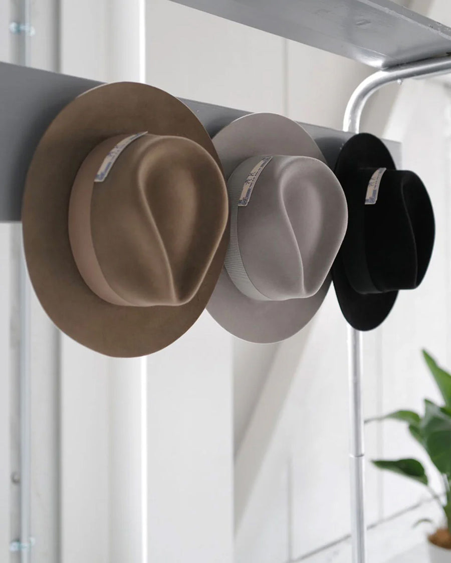 POLKAP RABBIT FUR FELT HAT - Beige